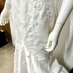 Cinderella Wedding Dress Women Size M Halter Neck Pleated Floral Open Back White Photo 4