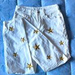 We The Free  White Jeans with Gold Star Accents Photo 1