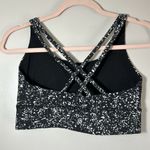 Lululemon  Energy Bra Sz:8 Mini Splatter White Black NWOT Photo 1
