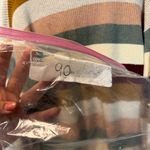 Madewell  Crewneck Knit MulticolorStripe Sweater Oversize Neutral Casual Pocket L Photo 4