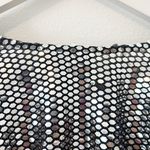 Opulence England Silver Fringe Metallic Formal Dress Size Small S 4 Photo 6