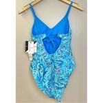 Vera Bradley NWT  Carly V-Neck Reversible Blue Paisley One Piece Swimsuit Photo 4