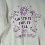 Boohoo White Grateful Sun Sweatshirt Graphic 1992 Zodiac Crewneck M Photo 2