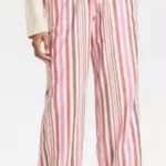 Auden NWT Women's Pink Striped Flannel Sleep Pants Size M Size M Photo 0