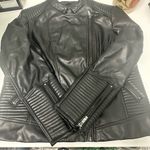 The Limited  Faux Leather jacket PXL  Moto  BIKER Jacket Photo 14