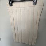 ZARA Cream Ivory Knit Ribbed Lightweight Mini Skirt Size Small NEW Photo 3