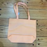 Clinique Macys  Large Shopping Shoulder Travel Orange Tote Bag With Pink C Logo Photo 2