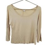 Max Mara  Size M Scoop Neck Tee‎ Shirt Beige Tan Quiet Luxury Old Money Aesthetic Photo 1
