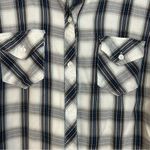 Rails Button Down Rayon Wester Collared Shirt White, Blue, Brown Size Medium White Photo 9