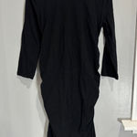 Maternity Bodycon black knee length 3/4 length sleeve black dress basic casual Size undefined Photo 0
