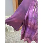 Maggie Barnes 4X Purple Tie Dye Sequin Embellished Sheer Top Blouse Photo 2