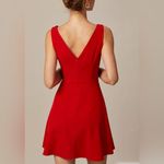 RIHOAS The Red Boat Neck High Waisted Mini Dress Small Red NWT IN PACKAGE Photo 1