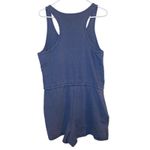 Aerie  Romper Tank Top Sleeveless Drawstring Casual Comfy Blue Large‎ Pockets Photo 2