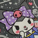 Hot Topic KUROMI BY SANRIO MAGIC CARD BABY TRE GRAY ACID WASH JUNIORS SMALL NEW WITH TAGS Photo 3