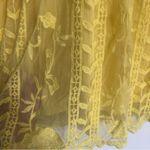 Socialite bright yellow lace mini dress sheer back v neck women’s size large Photo 5