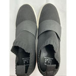 Womans Material Girl Pull On High Top Fashion Sneakers 9 Black Stretch Wedge Photo 5