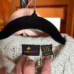 Liz Claiborne Vintage Liz Sport Cable Knit Button-Up Cropped Sweater Mint Green Size Small Photo 1