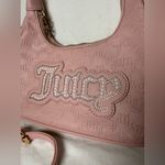 Juicy Couture Pink Diamond String of Pearls Rhinestone Hobo Crossbody Photo 3