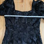 Lulus NWOT Masterfully Eloquent Black 3D Floral Mini Dress Photo 7