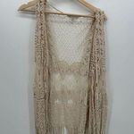Cato Womens Crotchet Cardigan Womens 26/28 Cream Boho Sleeveless Festival Photo 0
