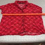 Primark Disney Mickey Mouse Pajama Top Red Button Down XL Sleep Shirt Photo 4