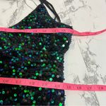 Lulus NWT Lulu’s Keep it Regal Green Iridescent Sequin Velvet Maxi Dress Sz L Photo 5