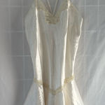 Victoria's Secret Vintage Victoria’s Secret gold label Cream Satin Nightgown lace detail small Photo 0