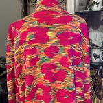 Crazy Train Pink and Yellow Knit Cardigan oversize M Photo 6