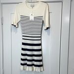 Free Assembly Women's Striped Navy and White Dress size small. NWT! Blue Photo 3