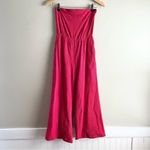Lulus Sunlight Special Red Embroidered Strapless Jumpsuit, 100% Cotton, Size XS Photo 2