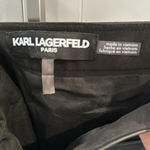 Karl Lagerfeld  Black‎ Miniskirt with faux leather trim Photo 4