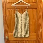 Rip Curl Size Medium Green And White Striped Beach Summer Dress. Photo 1