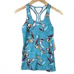 Calia Move Fitted Garden Gate Blue Floral Tank Top Size XS Photo 4