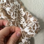 Anthropologie Dolan Sheer Lace Floral Ivory Mock Neck Blouse Top Women’s Size L Photo 14