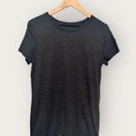 PINK - Victoria's Secret Victoria’s Secret Pink Black Medium Glitter Sequin Palm Tree Short Sleeve Top Photo 2