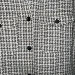Stoosh Women's Black and White Tweed Button Front Jacket Pockets Small Photo 3