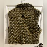 Fjallraven Fjall Bison Vest Reversible Faux Fur Fleece Toggle Tan Black XL Photo 5