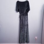 Baltic Born  Meghan Deep Green Velvet Wrap Maxi Dress Photo 5