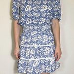 J.Crew  Blue and White Matching Top (Sz L) and Skirt (Sz M) Photo 1