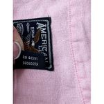 American Living  Pink Adjustable Sleeves Pockets Button Up‎ Linen Shirt LARGE Photo 13