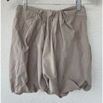ZARA Tan Draped Gathered Mini Bubble Balloon Skirt High Waist Women’s XS Prep Photo 2