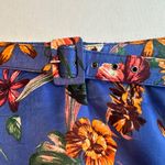 Band of Gypsies Band of‎ Gypsies Blue Floral Print Skirt Ruffle Hem Belted Womens Large Photo 3