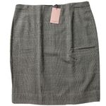MM.LaFleur NWT Cobble Hill in Black Cream Check Plaid Wool Pencil Skirt 1+ Photo 0