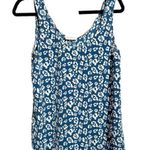Equipment Femme 100% Silk Blue Tank Leopard Print Cami Camisole Blouse Top Small Photo 0
