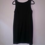 Eileen Fisher Size 8P Black Sheath Dress Knee Length Minimalist Office Capsule Photo 5