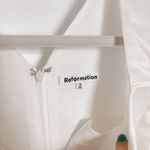 Reformation NEW Zenni Satin Bridal Mini Dress Ivory Photo 6