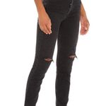 AGOLDE Nico High Rise Slim Jeans Cassette Wash Black Distressed Size 26 Photo 1
