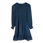 Lattcas Mini Dress Size S Blue Swiss Dot V Photo 3