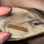 Michael Kors  Wristlet Card Case Coin Purse Brown MK Logo Zip Small Wallet‎ Photo 4