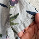 Laura Bianchi Women’s 100% Linen Gray Floral Shirt Made In Italy Size‎ Large Photo 7